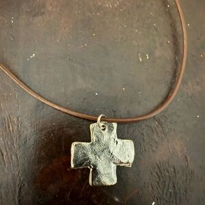 Silver Cross Pendant Necklace